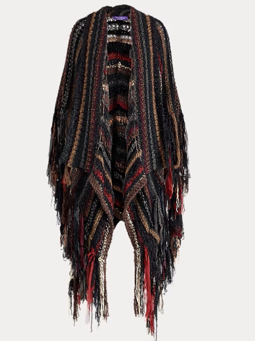 Ralph Lauren Collection 50th Anniversary 2018 Hand Woven Blanket Poncho/Shawl - Picture 8 of 17